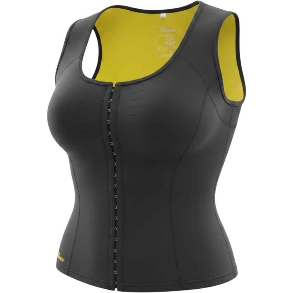 Hot Shapers Neotex Sweat Vest Waist Trimmer Belt Set Black Yellow Womens Large
